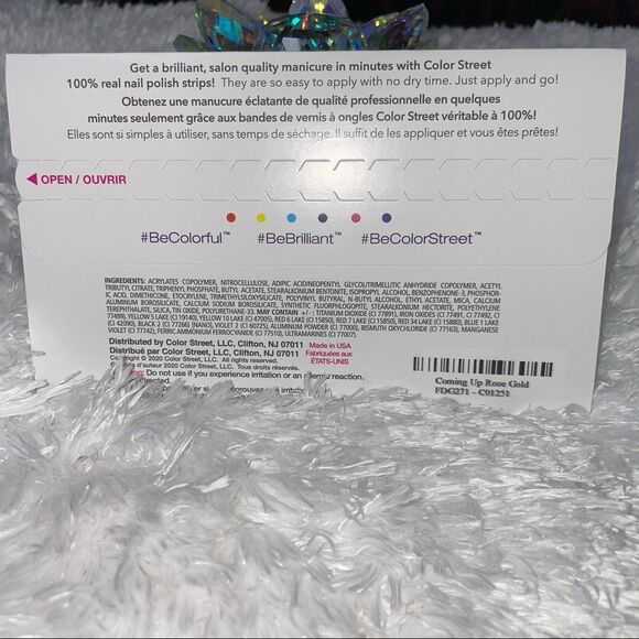 Color Street | coming up rose gold, Rose Gold Glitter dip overlay, nail strips - Picture 7 of 7